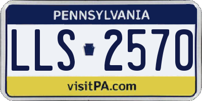 PA license plate LLS2570
