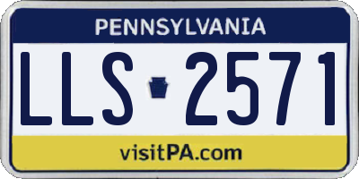 PA license plate LLS2571