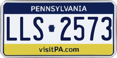 PA license plate LLS2573
