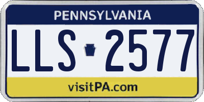 PA license plate LLS2577