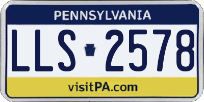 PA license plate LLS2578
