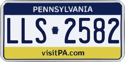 PA license plate LLS2582