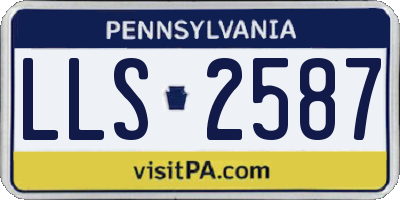 PA license plate LLS2587