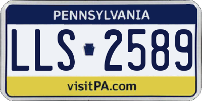PA license plate LLS2589