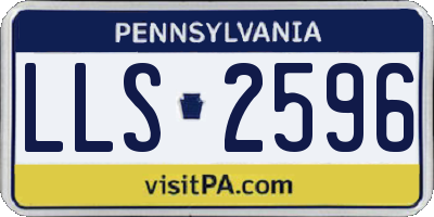 PA license plate LLS2596