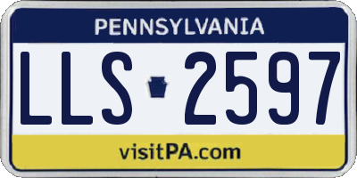 PA license plate LLS2597