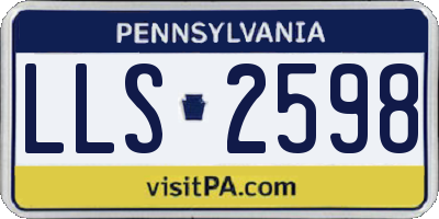 PA license plate LLS2598