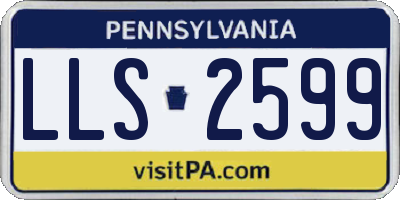 PA license plate LLS2599