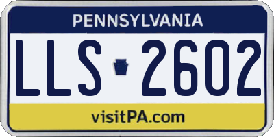 PA license plate LLS2602