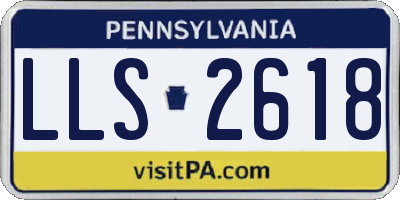 PA license plate LLS2618