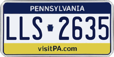 PA license plate LLS2635
