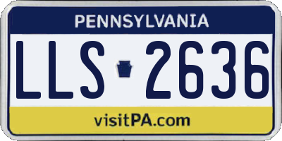 PA license plate LLS2636