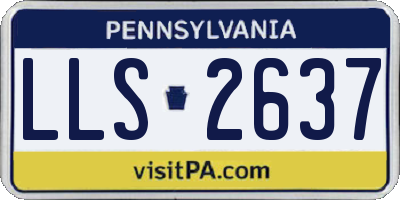 PA license plate LLS2637