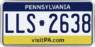 PA license plate LLS2638