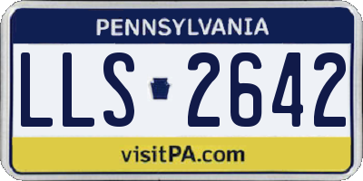 PA license plate LLS2642