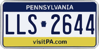 PA license plate LLS2644