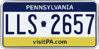 PA license plate LLS2657