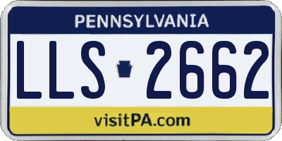 PA license plate LLS2662