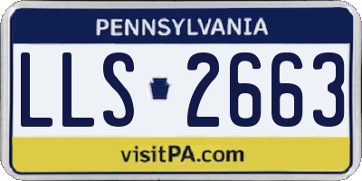 PA license plate LLS2663