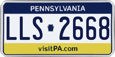 PA license plate LLS2668