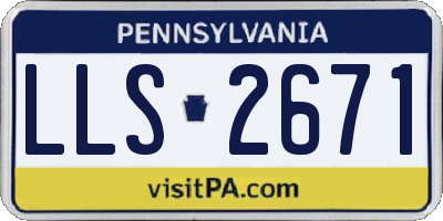 PA license plate LLS2671
