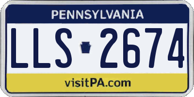 PA license plate LLS2674