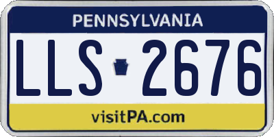 PA license plate LLS2676