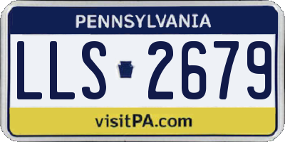PA license plate LLS2679