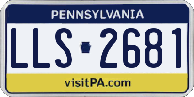 PA license plate LLS2681