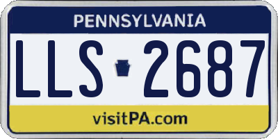 PA license plate LLS2687