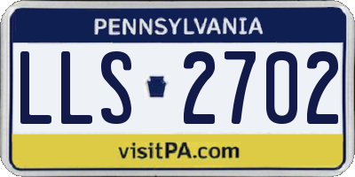 PA license plate LLS2702