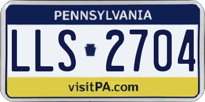 PA license plate LLS2704