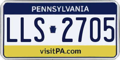 PA license plate LLS2705