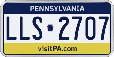 PA license plate LLS2707