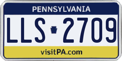 PA license plate LLS2709