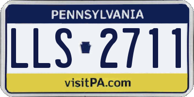 PA license plate LLS2711
