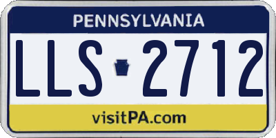 PA license plate LLS2712