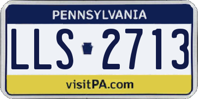 PA license plate LLS2713