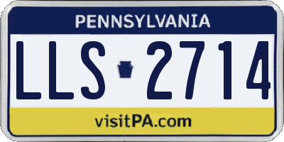 PA license plate LLS2714