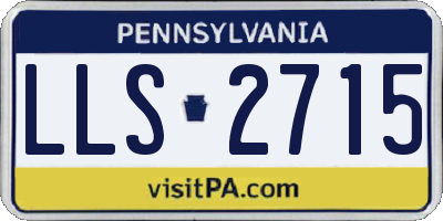 PA license plate LLS2715