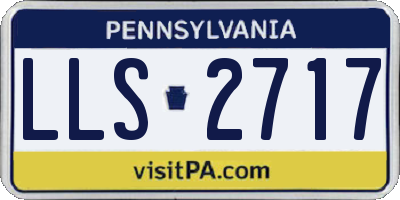 PA license plate LLS2717