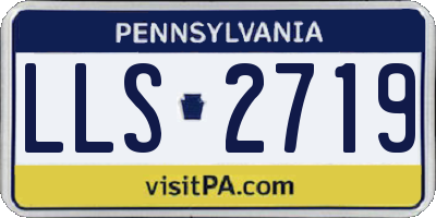 PA license plate LLS2719