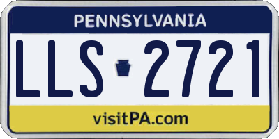 PA license plate LLS2721