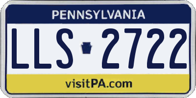 PA license plate LLS2722