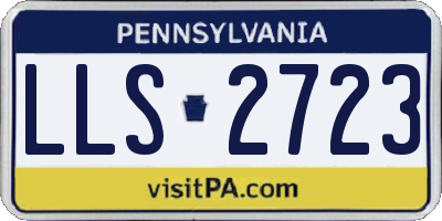 PA license plate LLS2723
