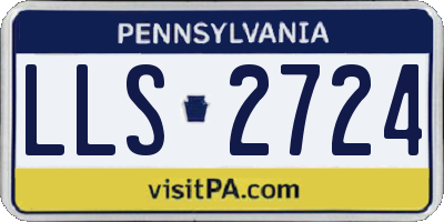 PA license plate LLS2724