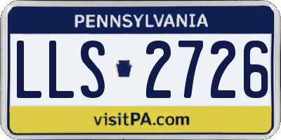 PA license plate LLS2726