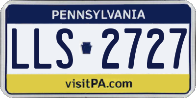 PA license plate LLS2727
