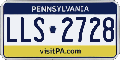 PA license plate LLS2728