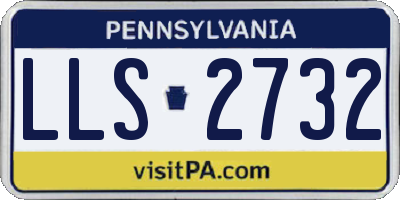 PA license plate LLS2732